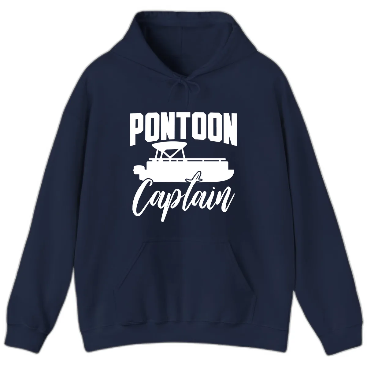 Pontoon Captain Boat Life Hoodie in Navy