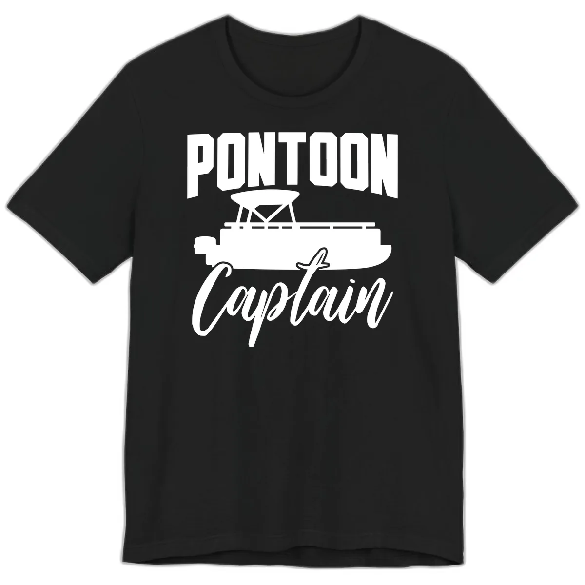 Pontoon Captain Boat Life Premium T-Shirt in Black