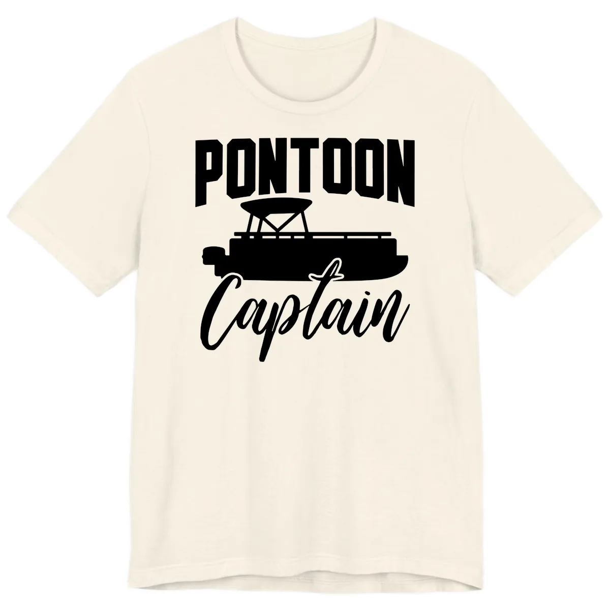 Pontoon Captain Boat Life Premium T-Shirt in Natural