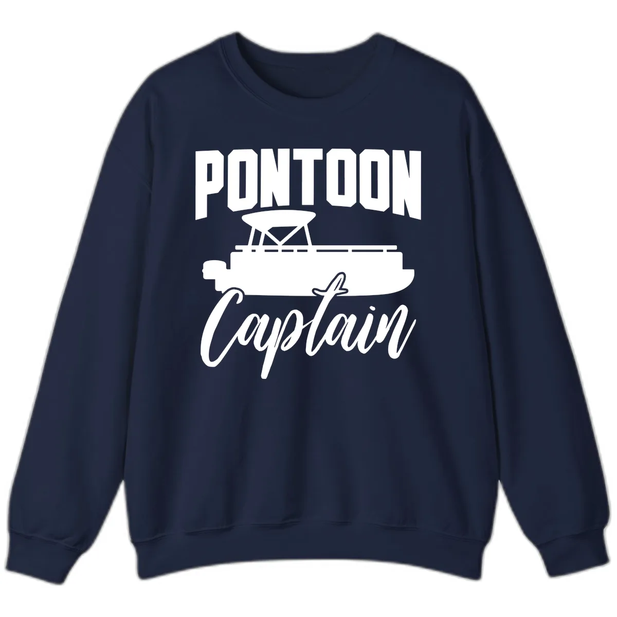 Pontoon Captain Boat Life Sweatshirt in Navy