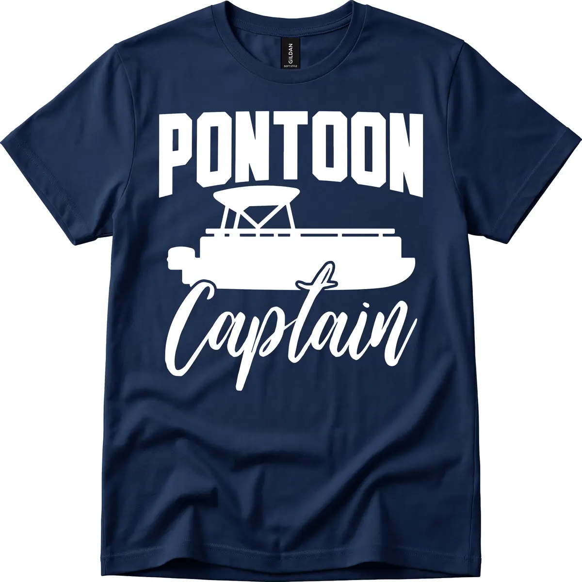 Pontoon Captain Boat Life T-Shirt in Navy