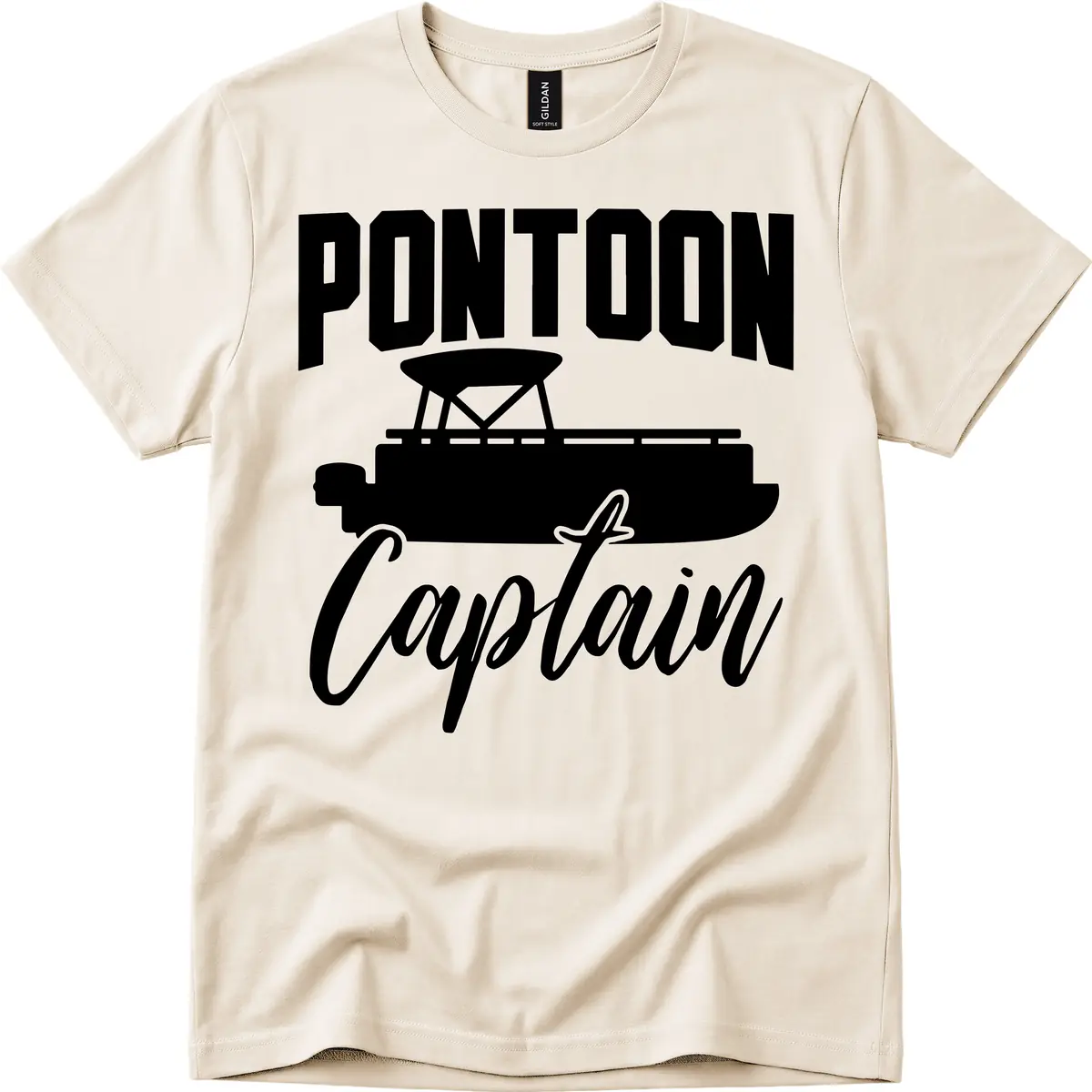 Pontoon Captain Boat Life T-Shirt in Natural