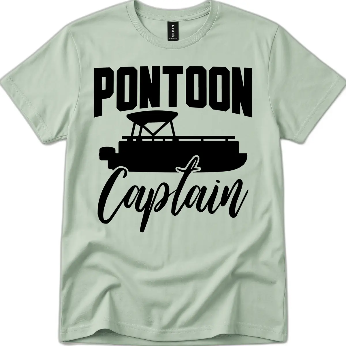 Pontoon Captain Boat Life T-Shirt in Sage