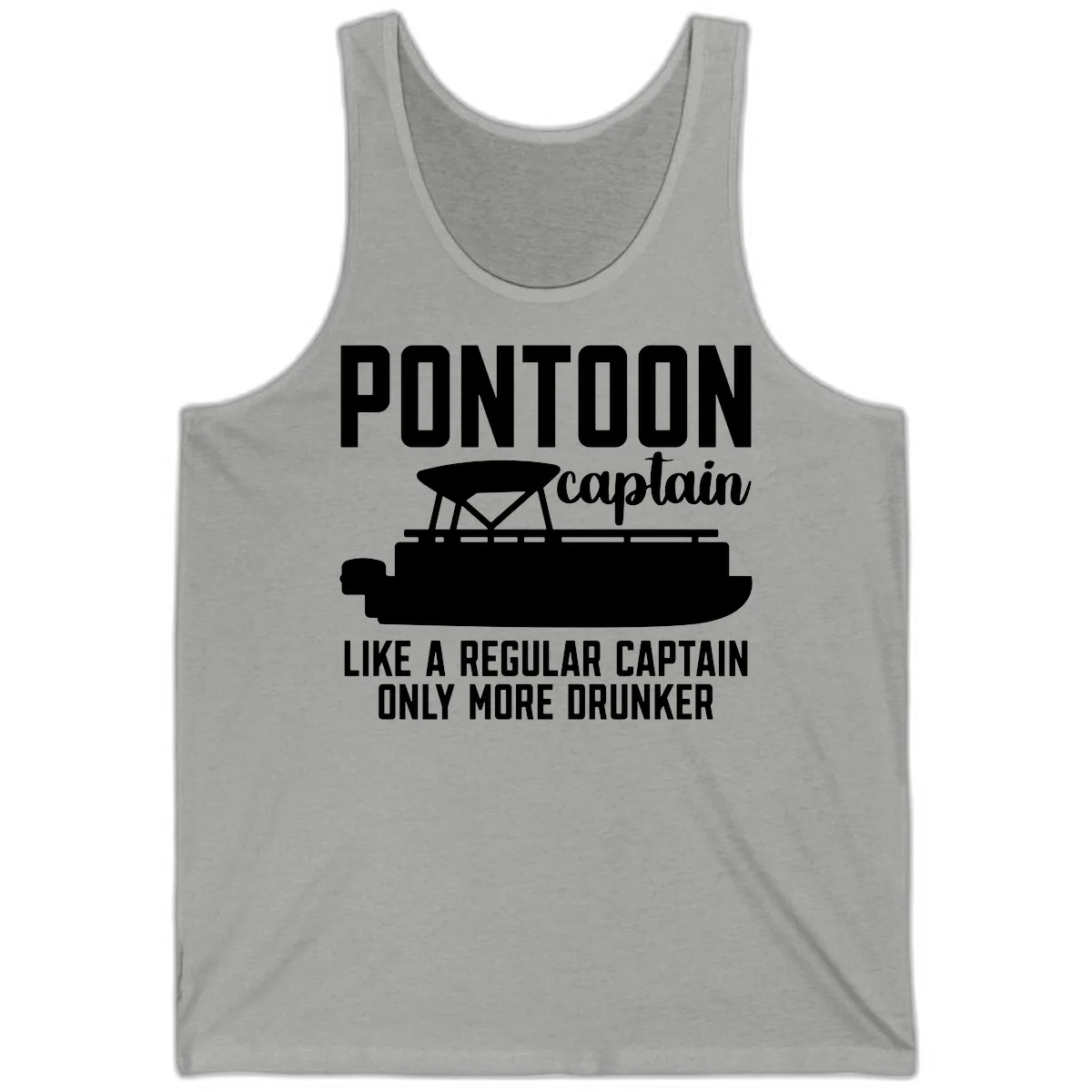 Pontoon Captain Like A Regular Captain Only More Drunker Tank in Athletic Heather
