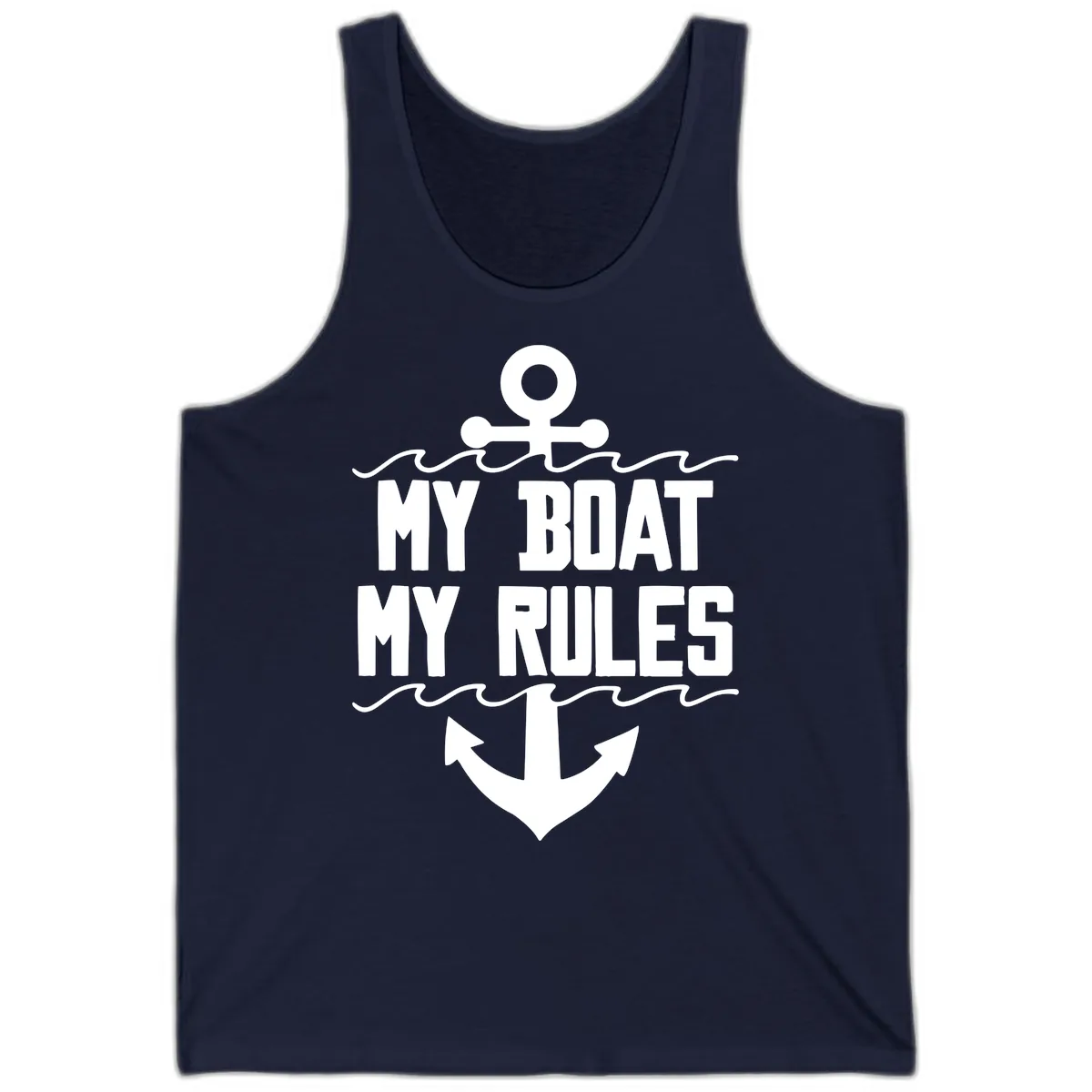 My Boat My Rules Anchor Design Tank in Navy