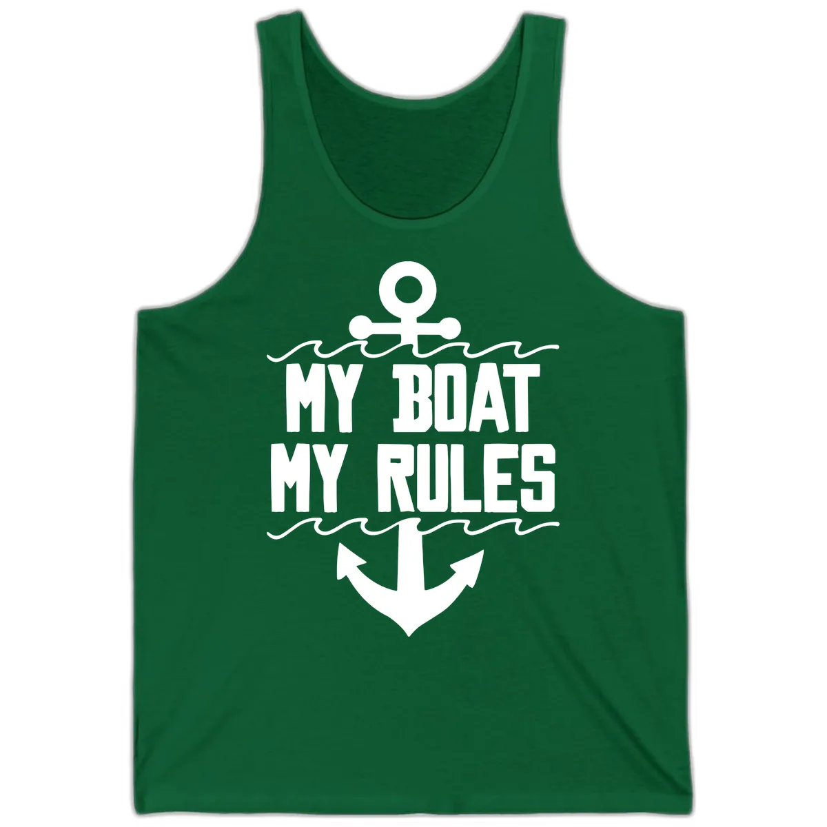 My Boat My Rules Anchor Design Tank in Kelly