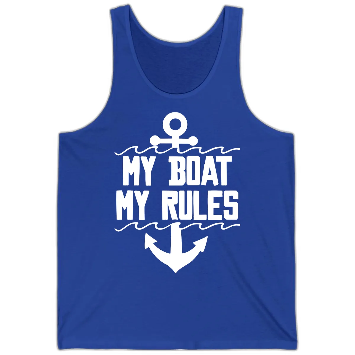 My Boat My Rules Anchor Design Tank in True Royal