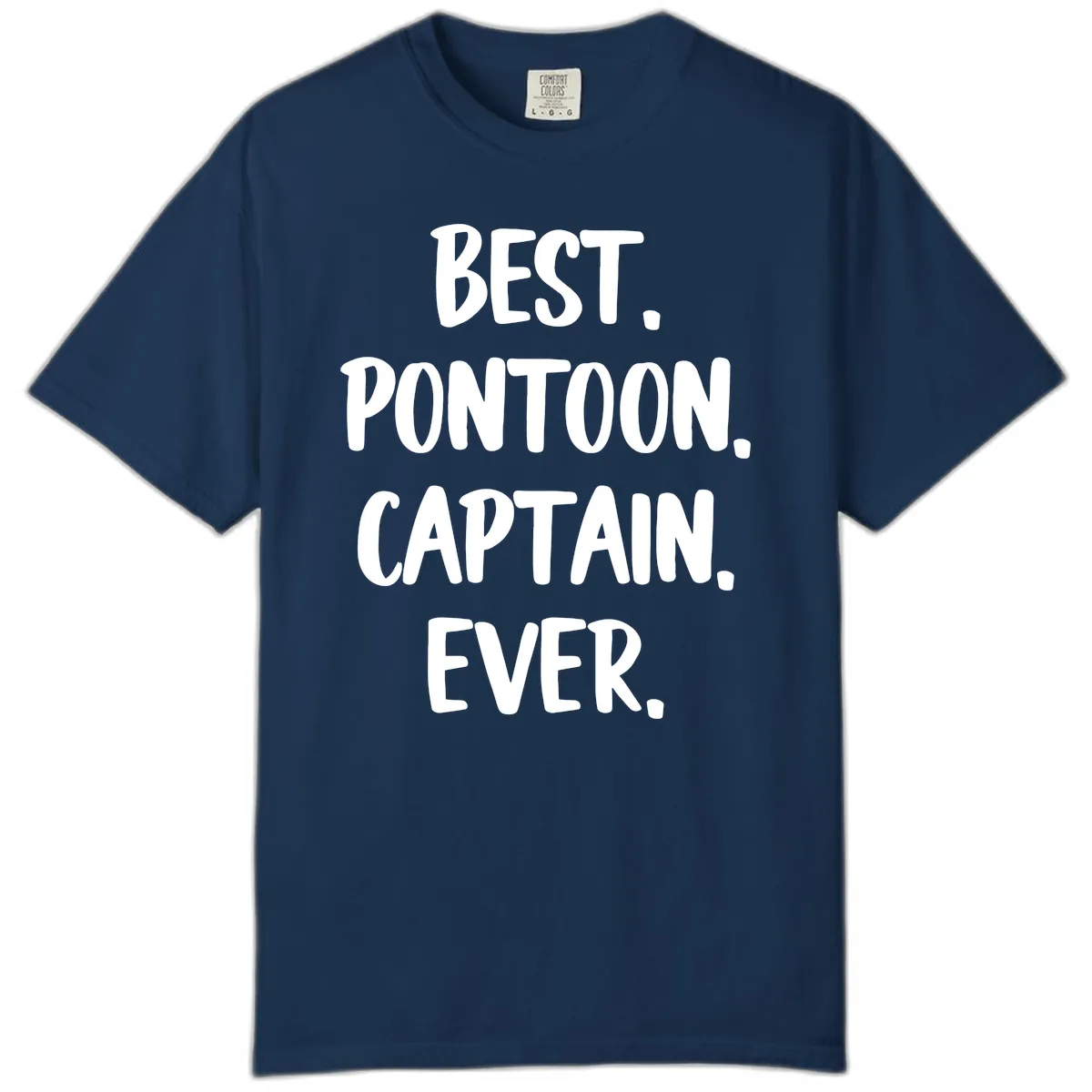 Best Pontoon Captain Ever Comfort Color in Navy