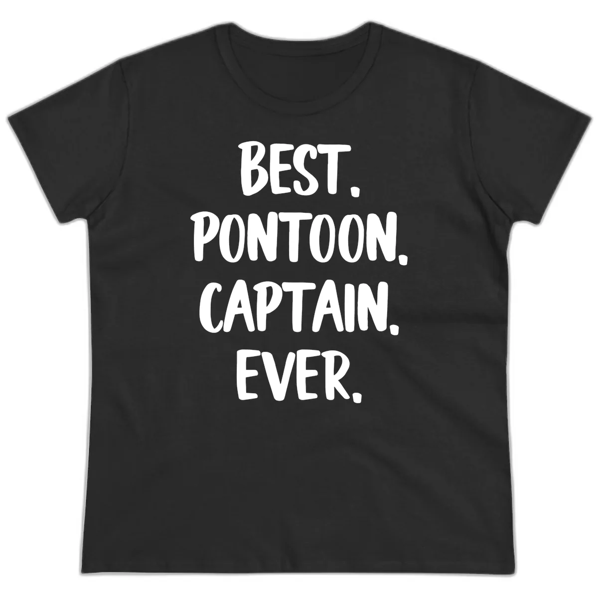 Best Pontoon Captain Ever Ladies Tee in Black