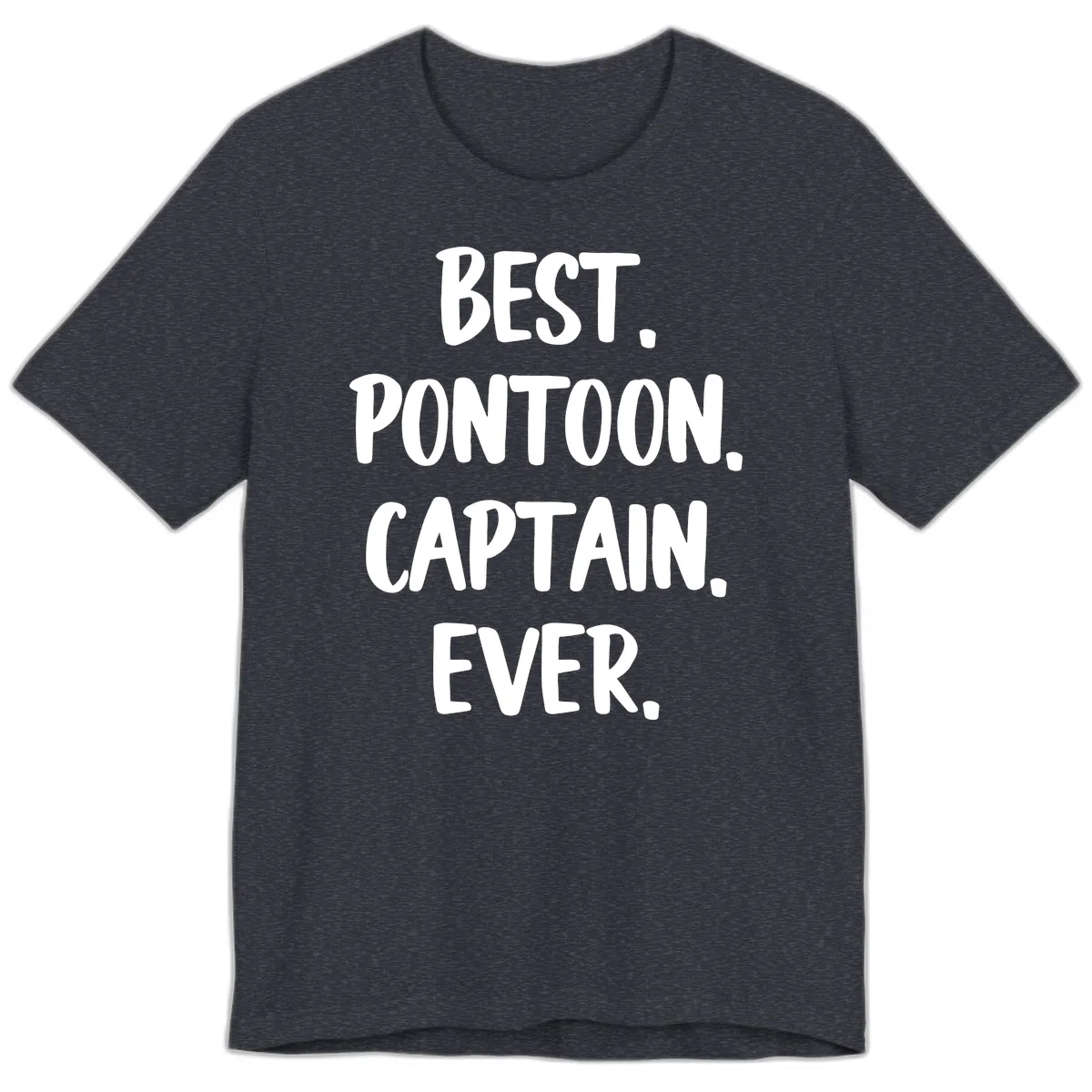 Best Pontoon Captain Ever Premium T-Shirt in Heather Navy