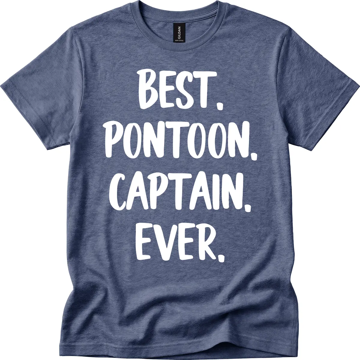 Best Pontoon Captain Ever T-Shirt in Heather Navy