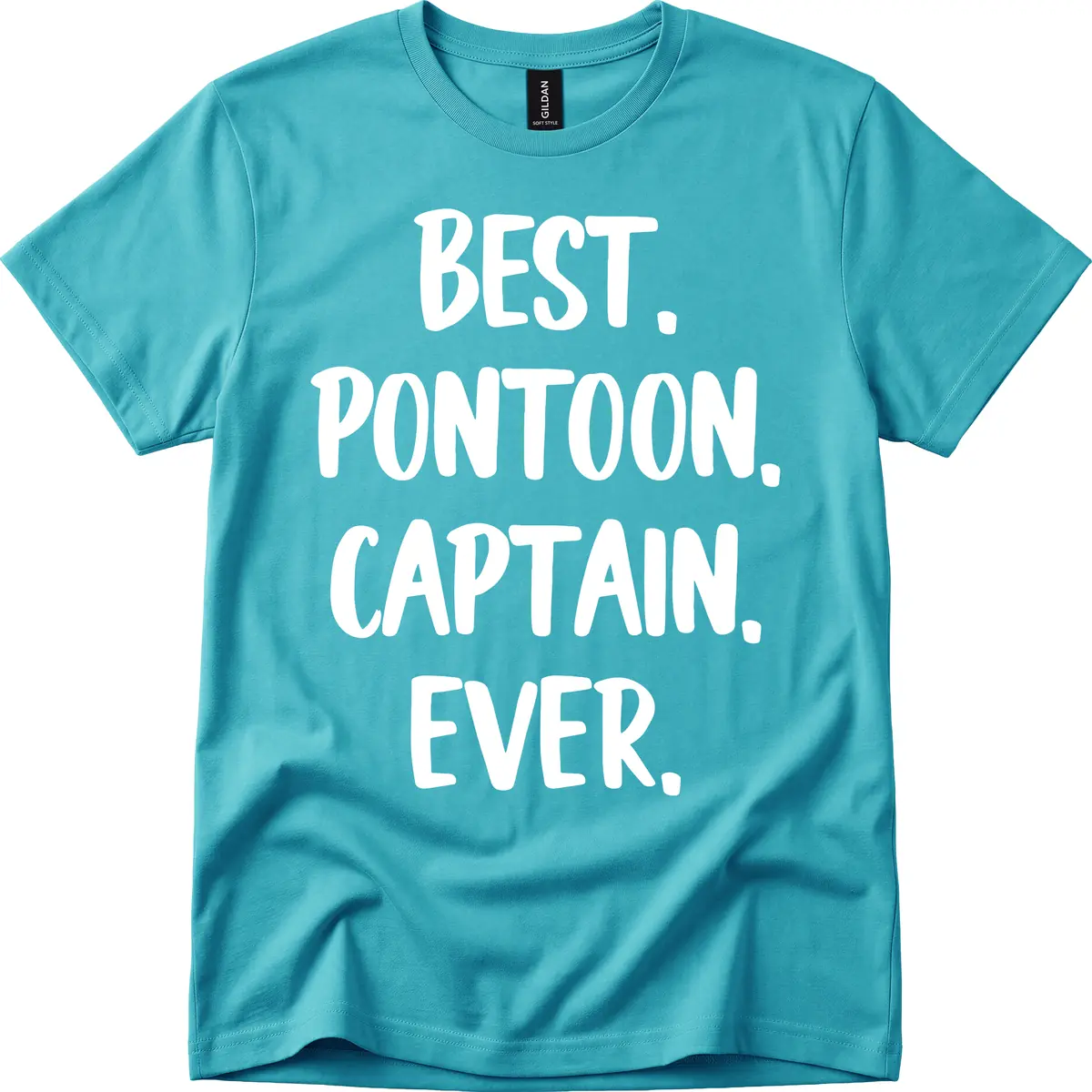 Best Pontoon Captain Ever T-Shirt in Tropical Blue