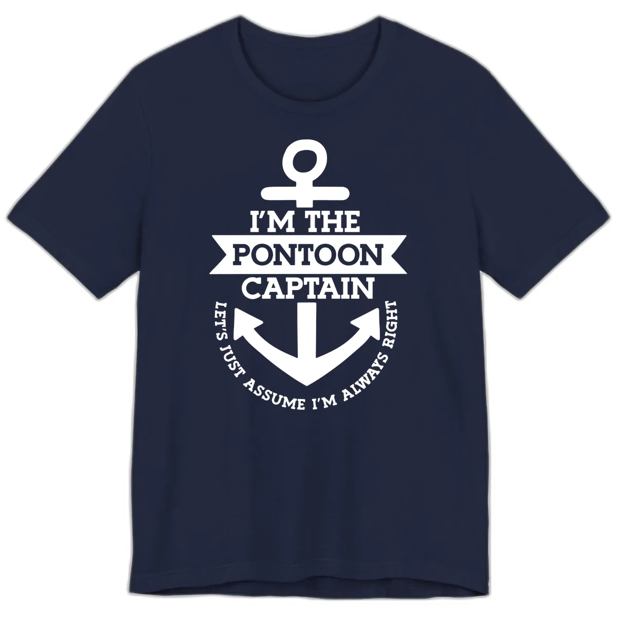 I'm The Pontoon Captain Premium T-Shirt in Navy