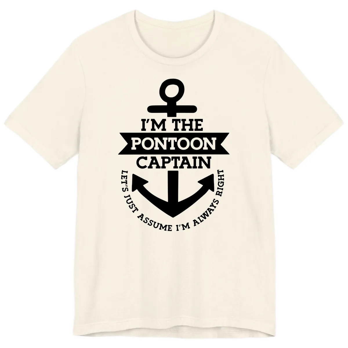 I'm The Pontoon Captain Premium T-Shirt in Natural