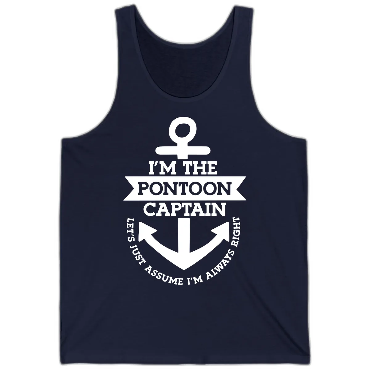 I'm The Pontoon Captain Tank in Navy