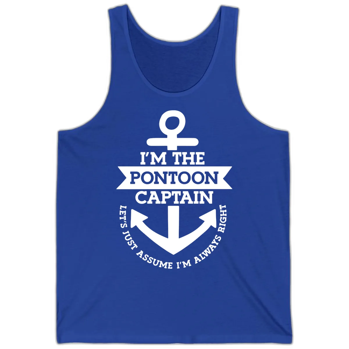I'm The Pontoon Captain Tank in True Royal