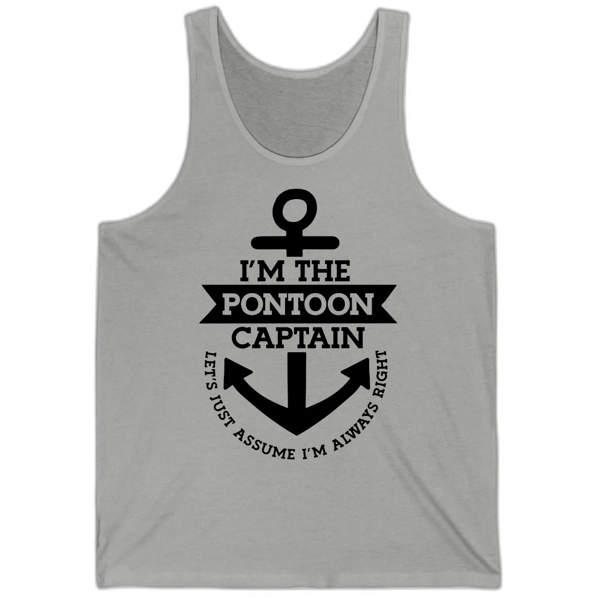 I'm The Pontoon Captain Tank in Athletic Heather