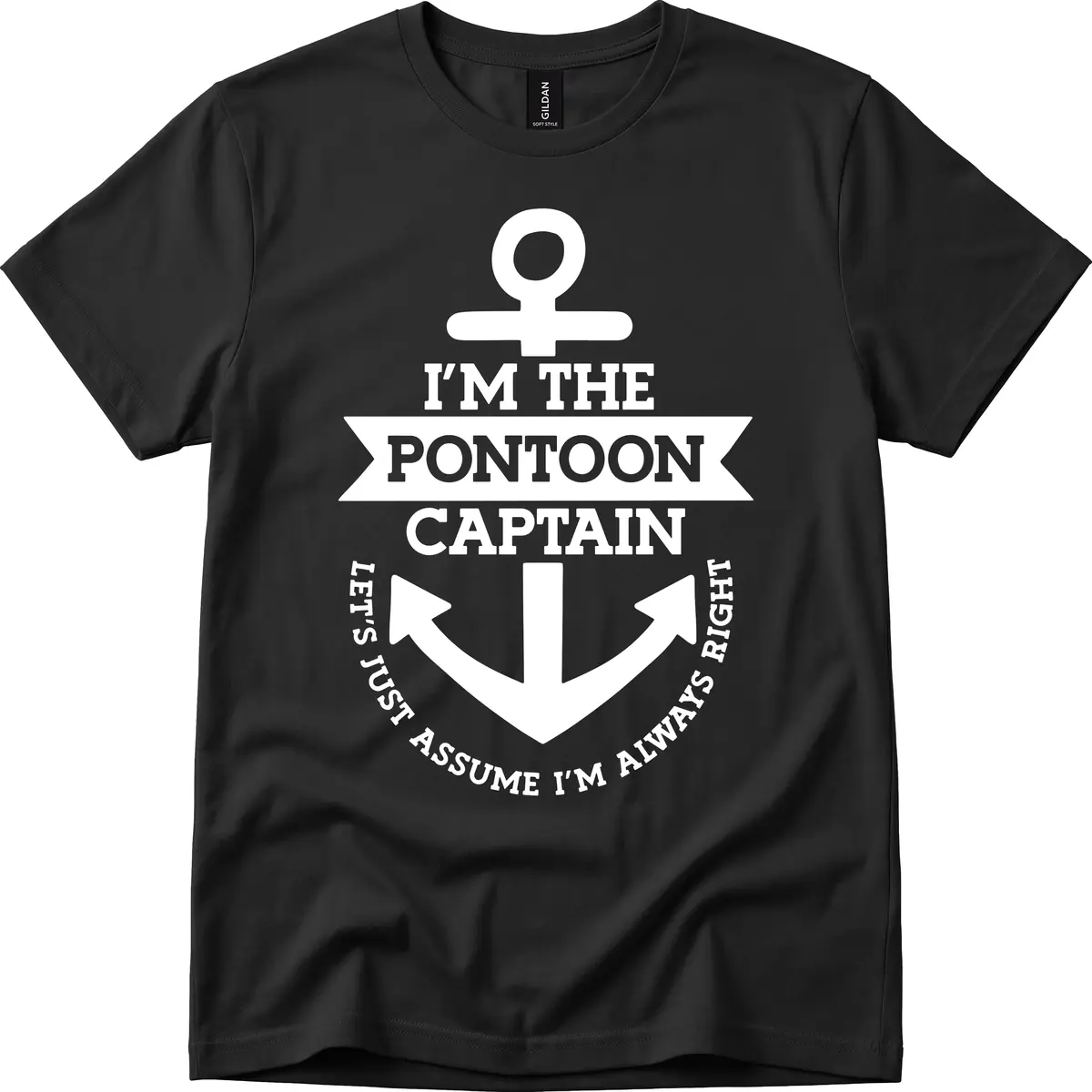 I'm The Pontoon Captain T-Shirt in Black