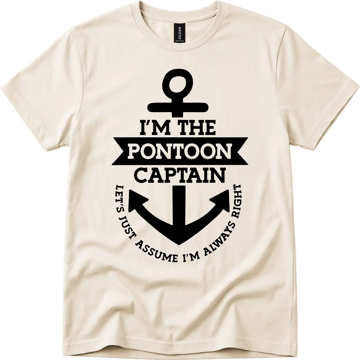 I'm The Pontoon Captain T-Shirt in Natural