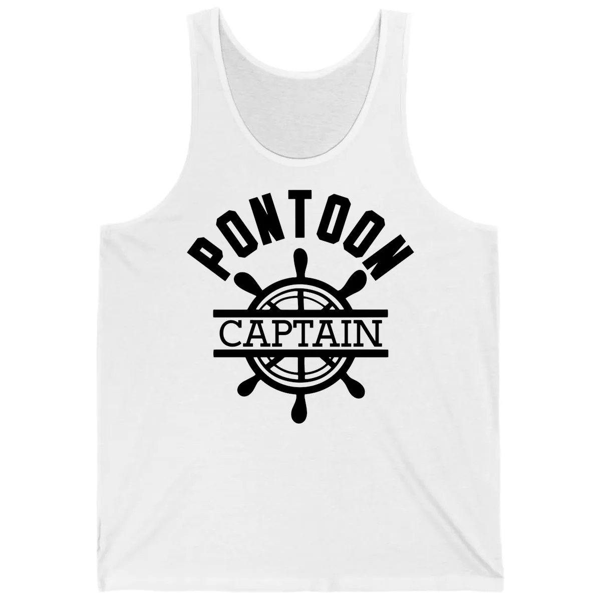 Pontoon Captain Steering Wheel Design Tank in White