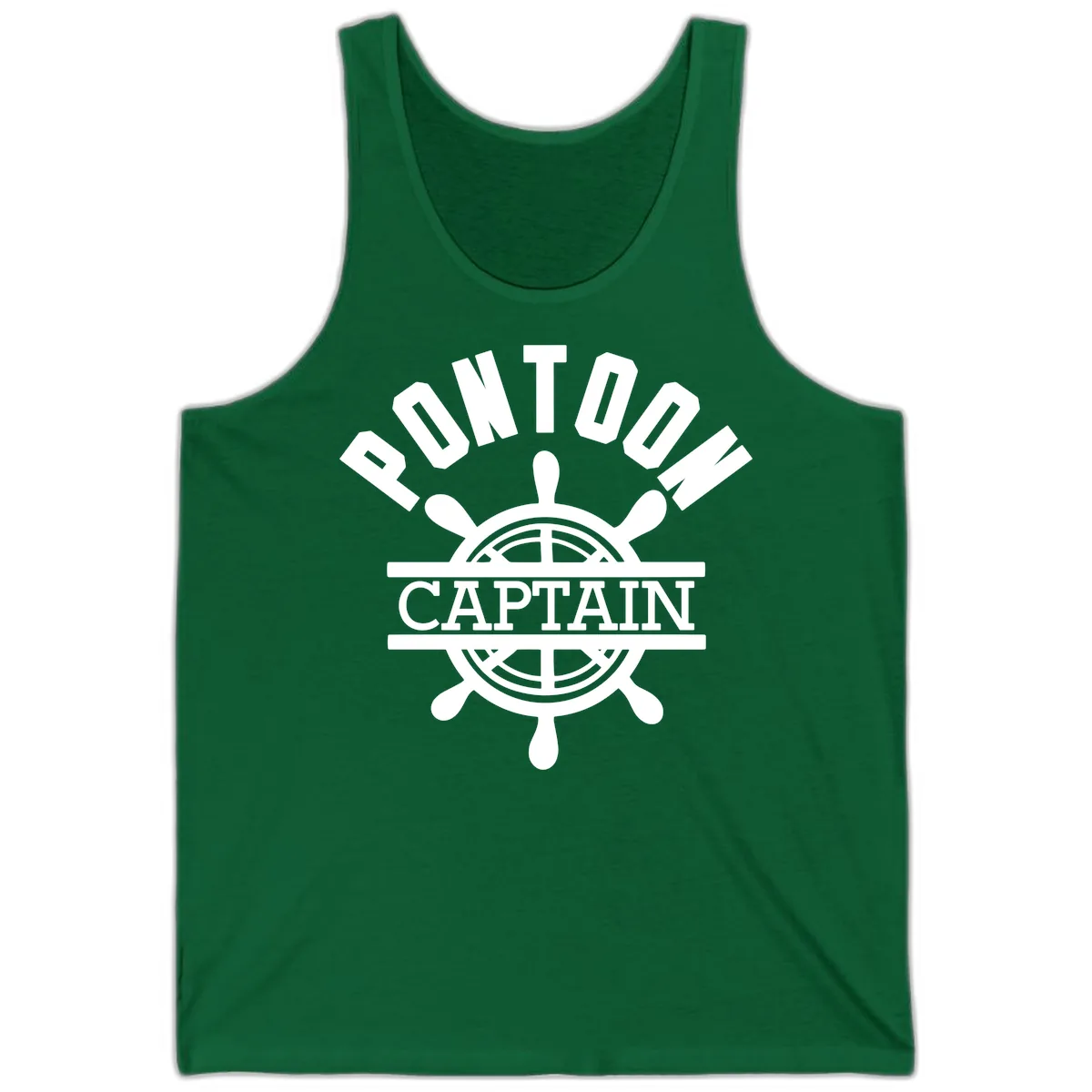 Pontoon Captain Steering Wheel Design Tank in Kelly