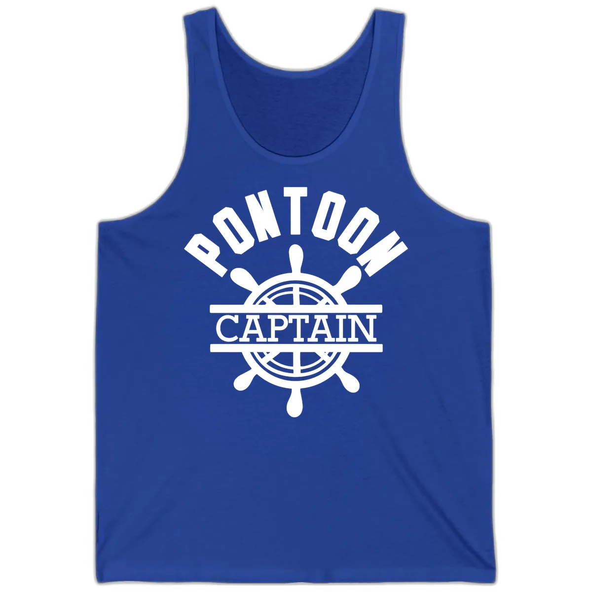 Pontoon Captain Steering Wheel Design Tank in True Royal
