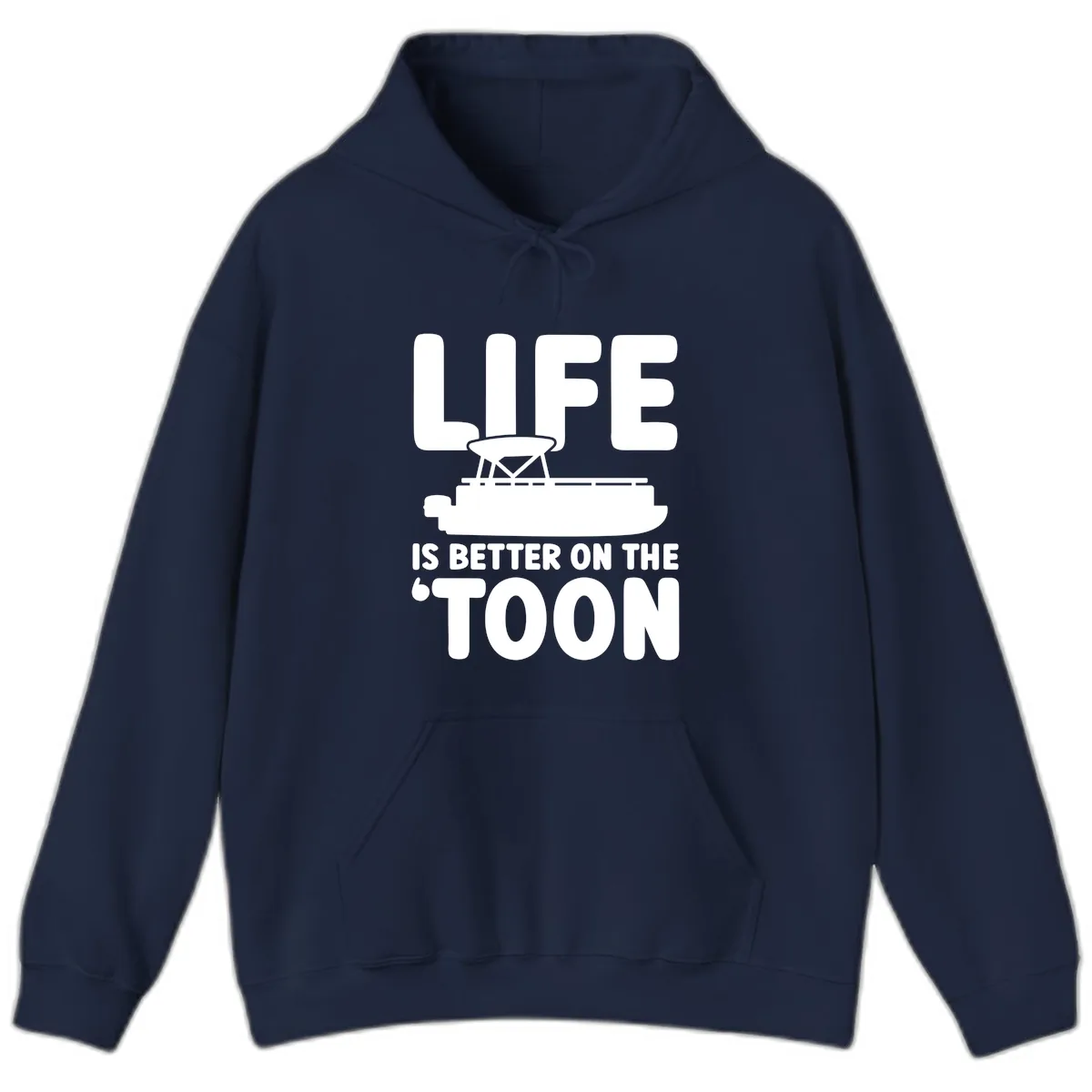 Life Is Better On The Toon Apparel Hoodie in Navy