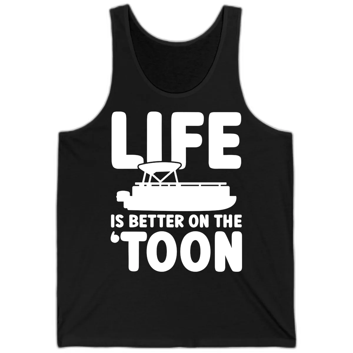 Life Is Better On The Toon Apparel Tank in Black