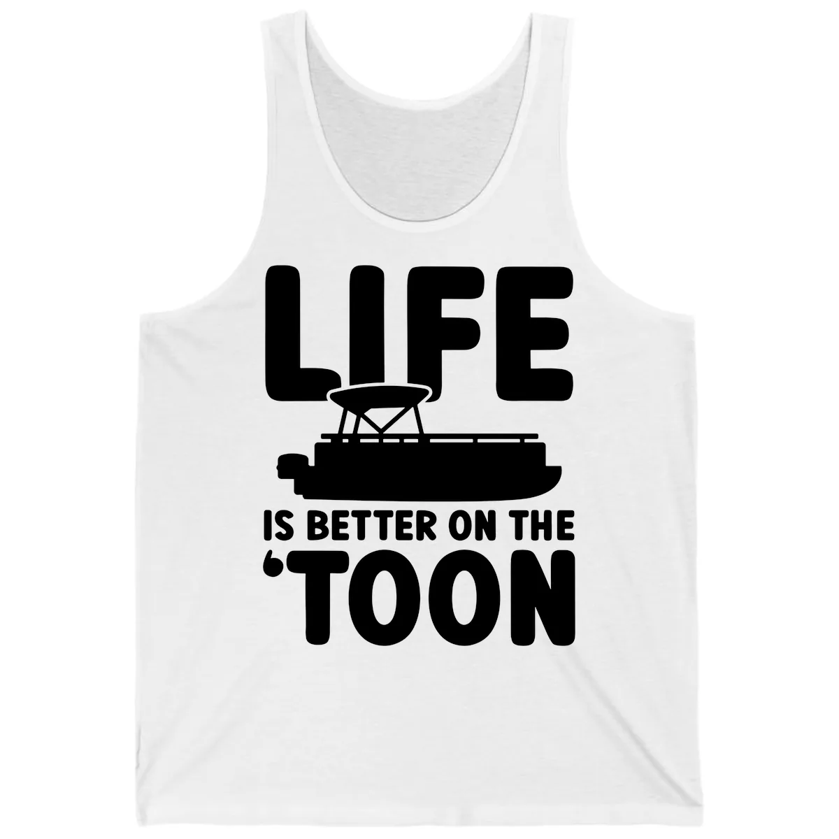 Life Is Better On The Toon Apparel Tank in White