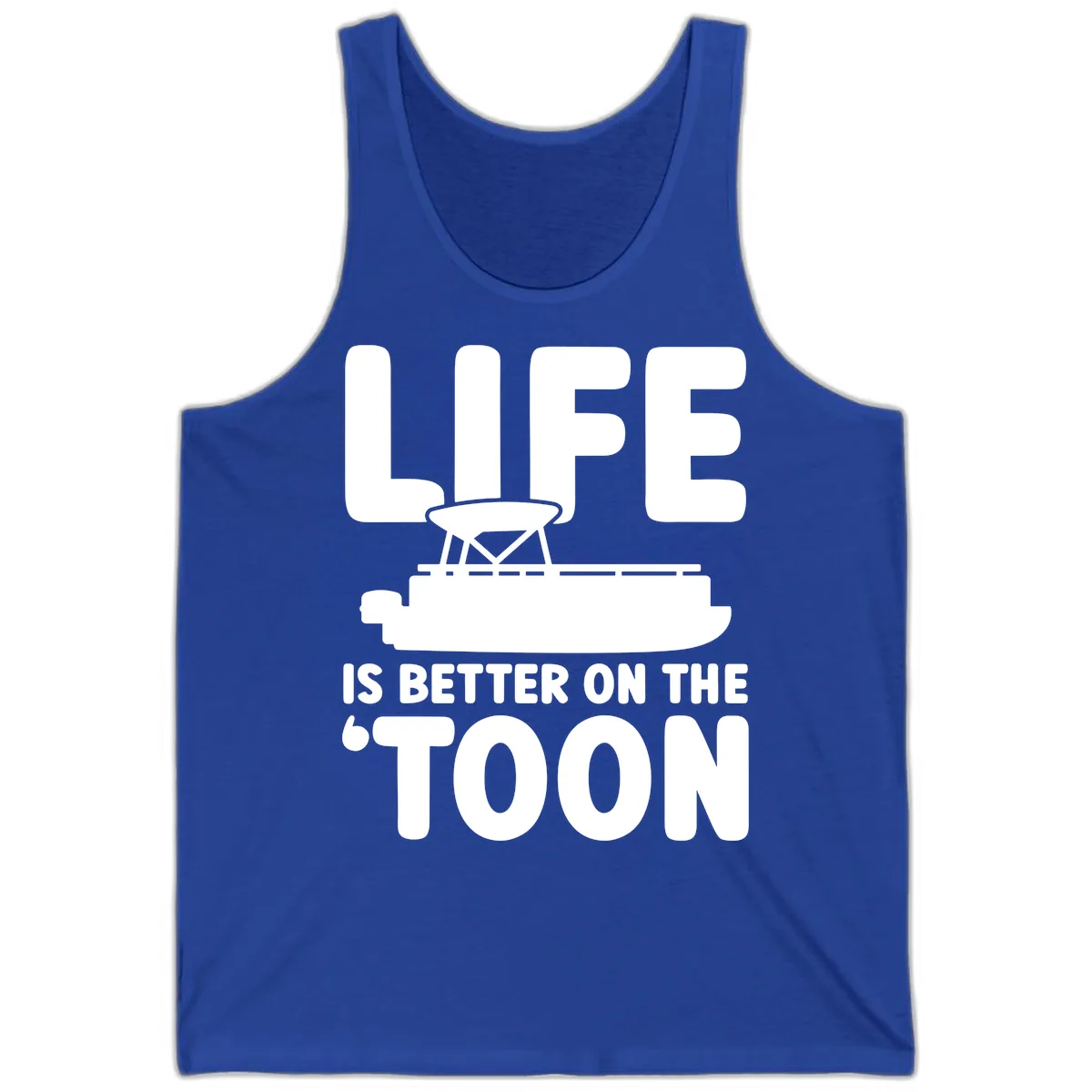 Life Is Better On The Toon Apparel Tank in True Royal