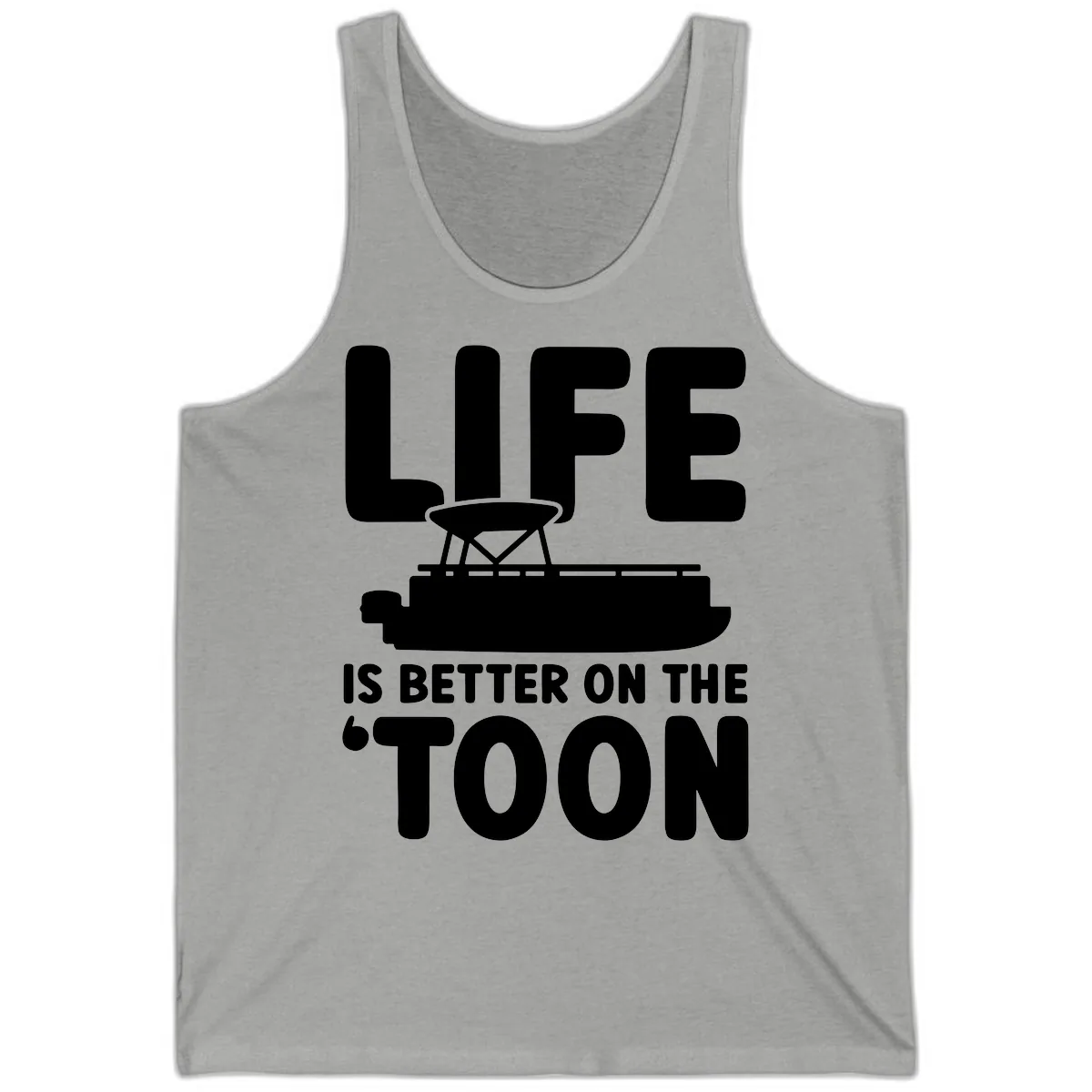 Life Is Better On The Toon Apparel Tank in Athletic Heather
