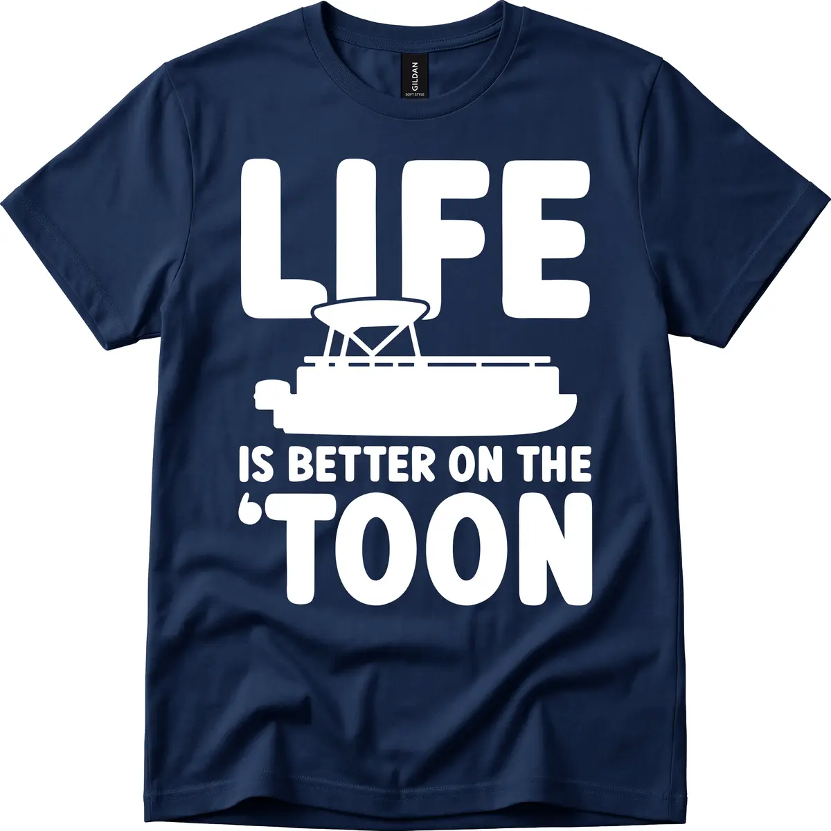 Life Is Better On The Toon Apparel T-Shirt in Navy