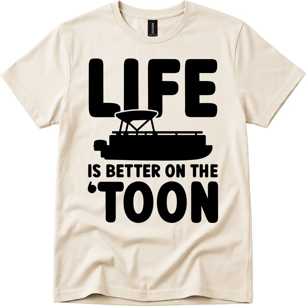 Life Is Better On The Toon Apparel T-Shirt in Natural