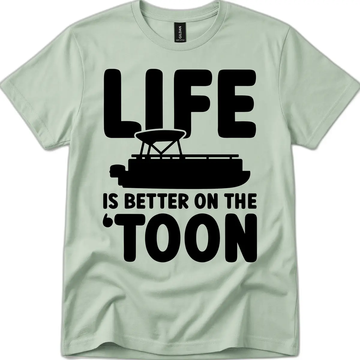 Life Is Better On The Toon Apparel T-Shirt in Sage