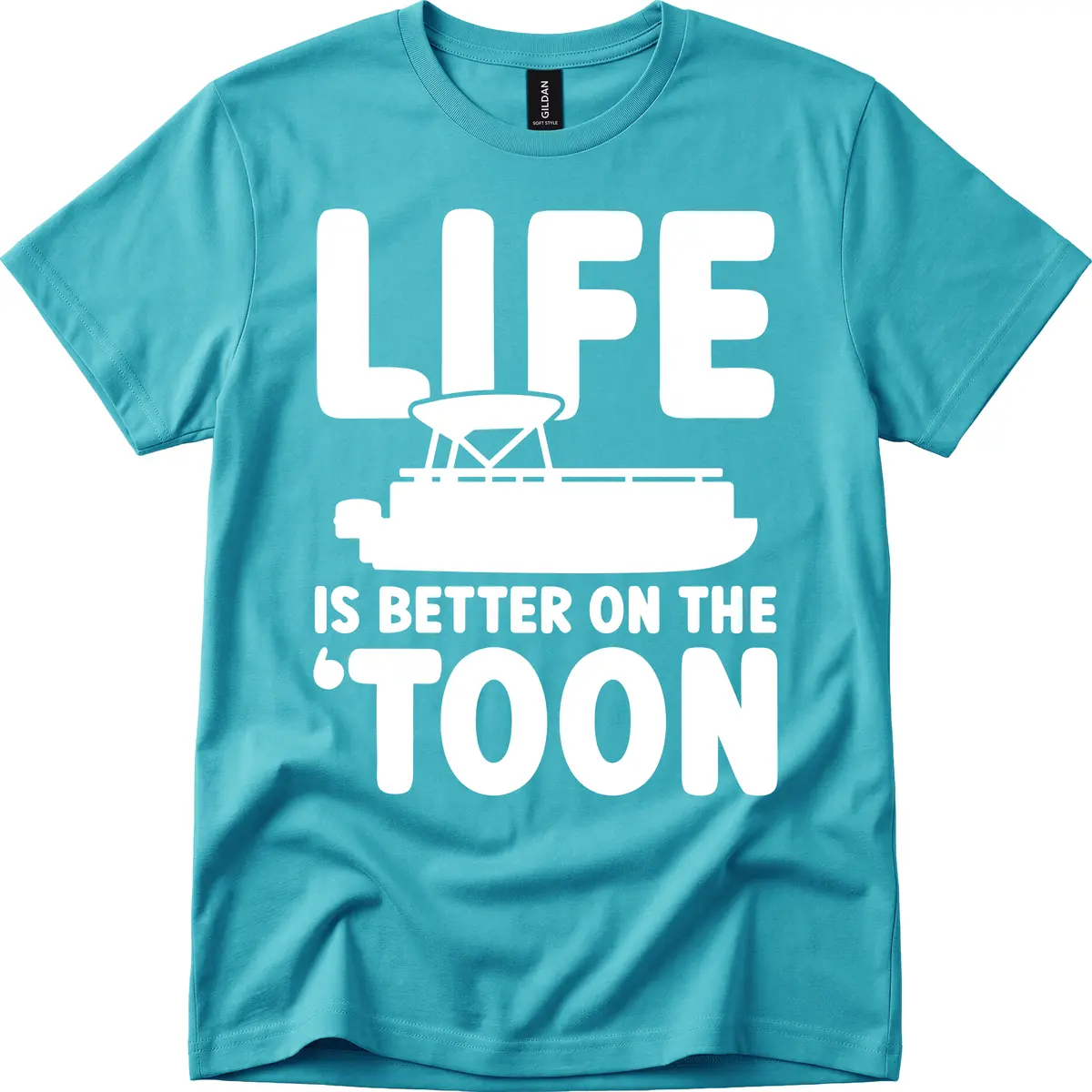 Life Is Better On The Toon Apparel T-Shirt in Tropical Blue