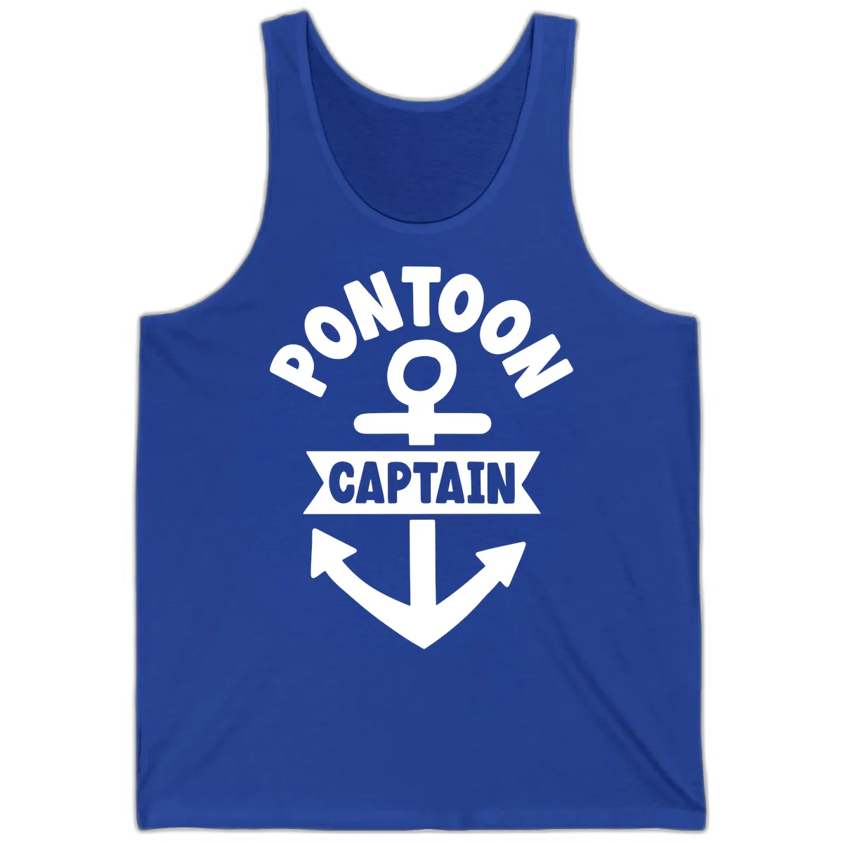 Pontoon Captain Anchor Emblem Tank in True Royal