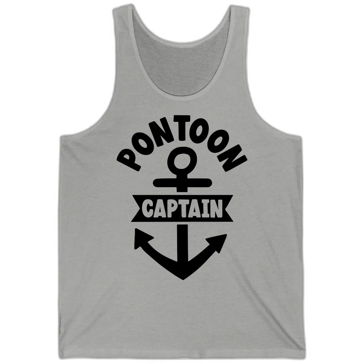 Pontoon Captain Anchor Emblem Tank in Athletic Heather