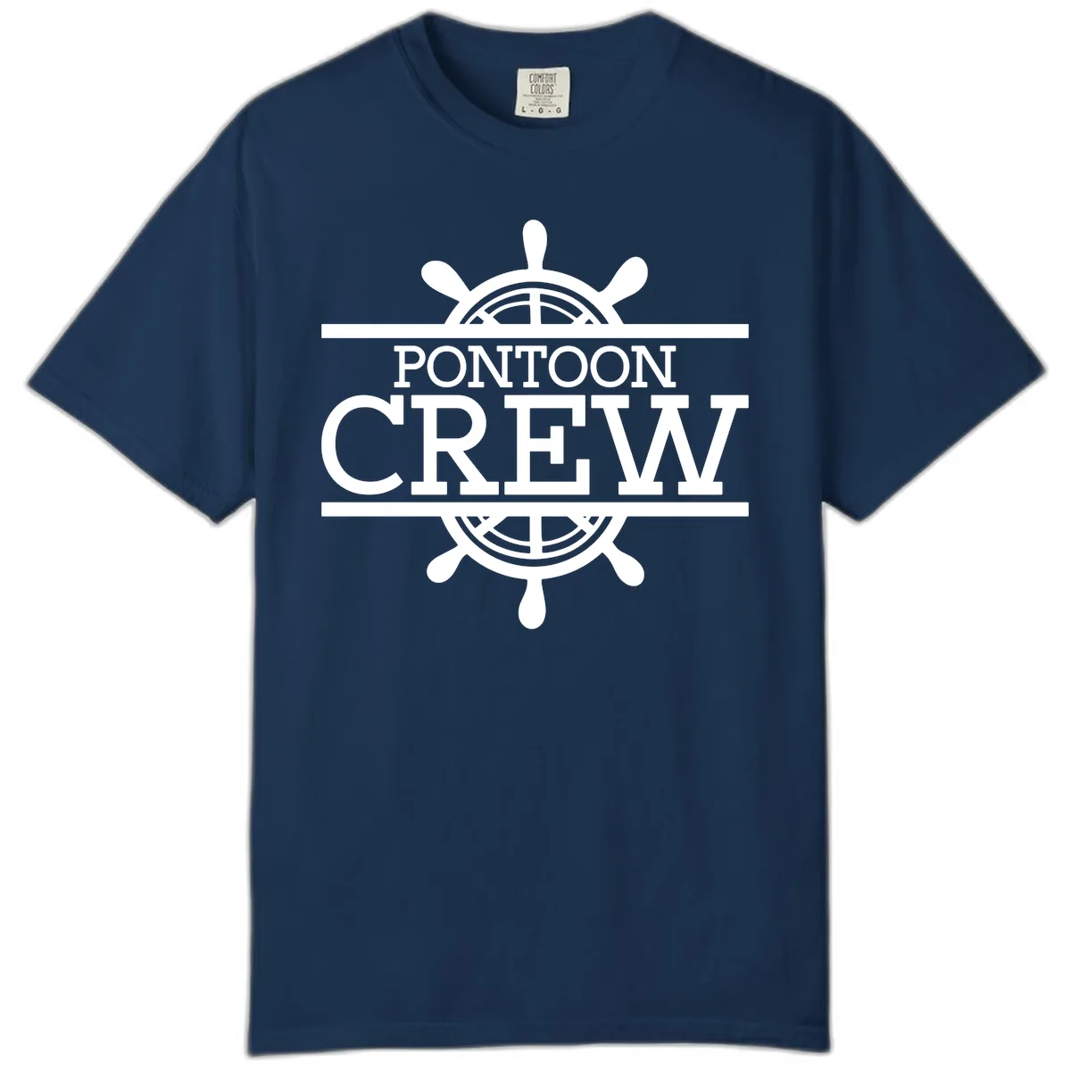 Pontoon Crew Nautical Helm Design Comfort Color in Navy