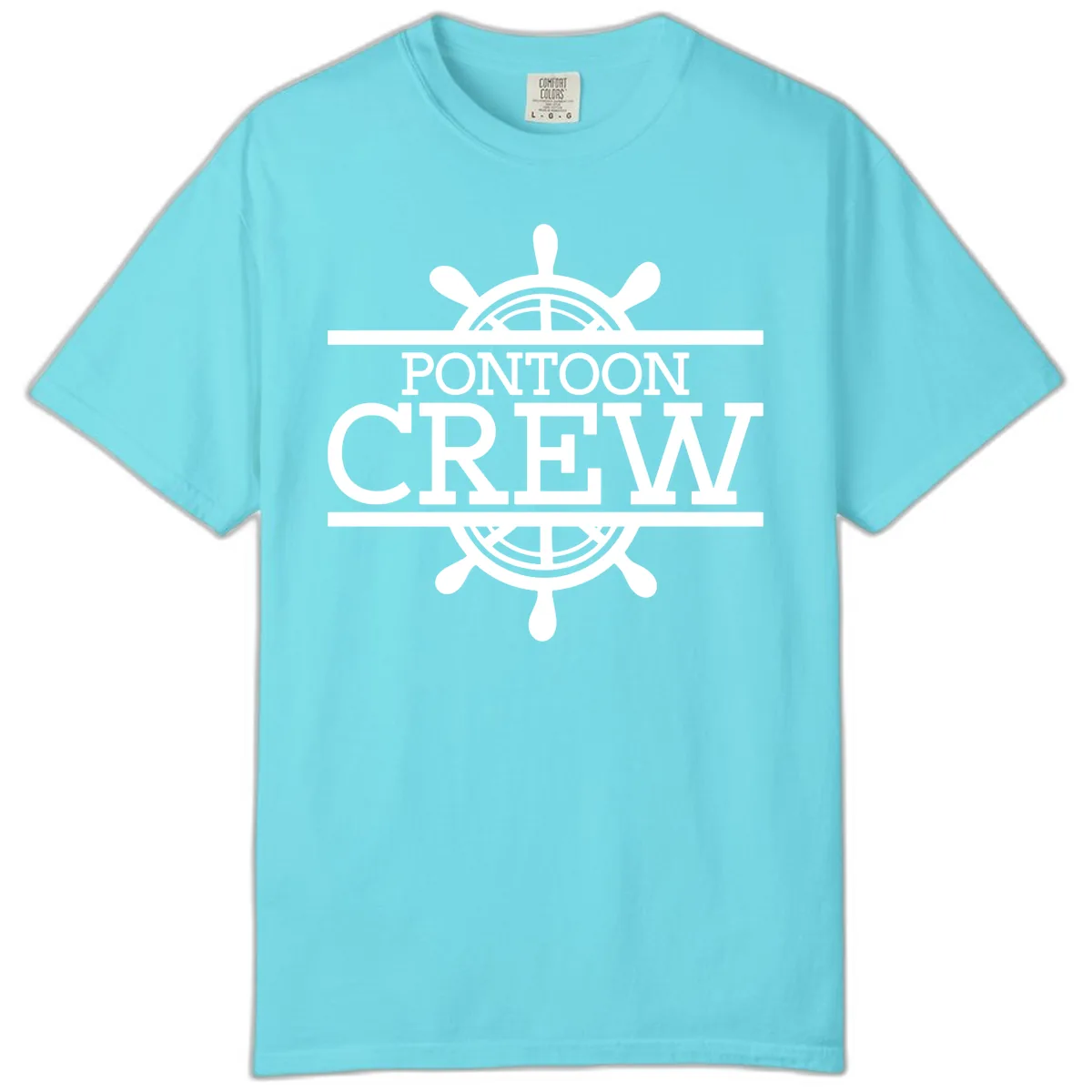 Pontoon Crew Nautical Helm Design Comfort Color in Lagoon Blue