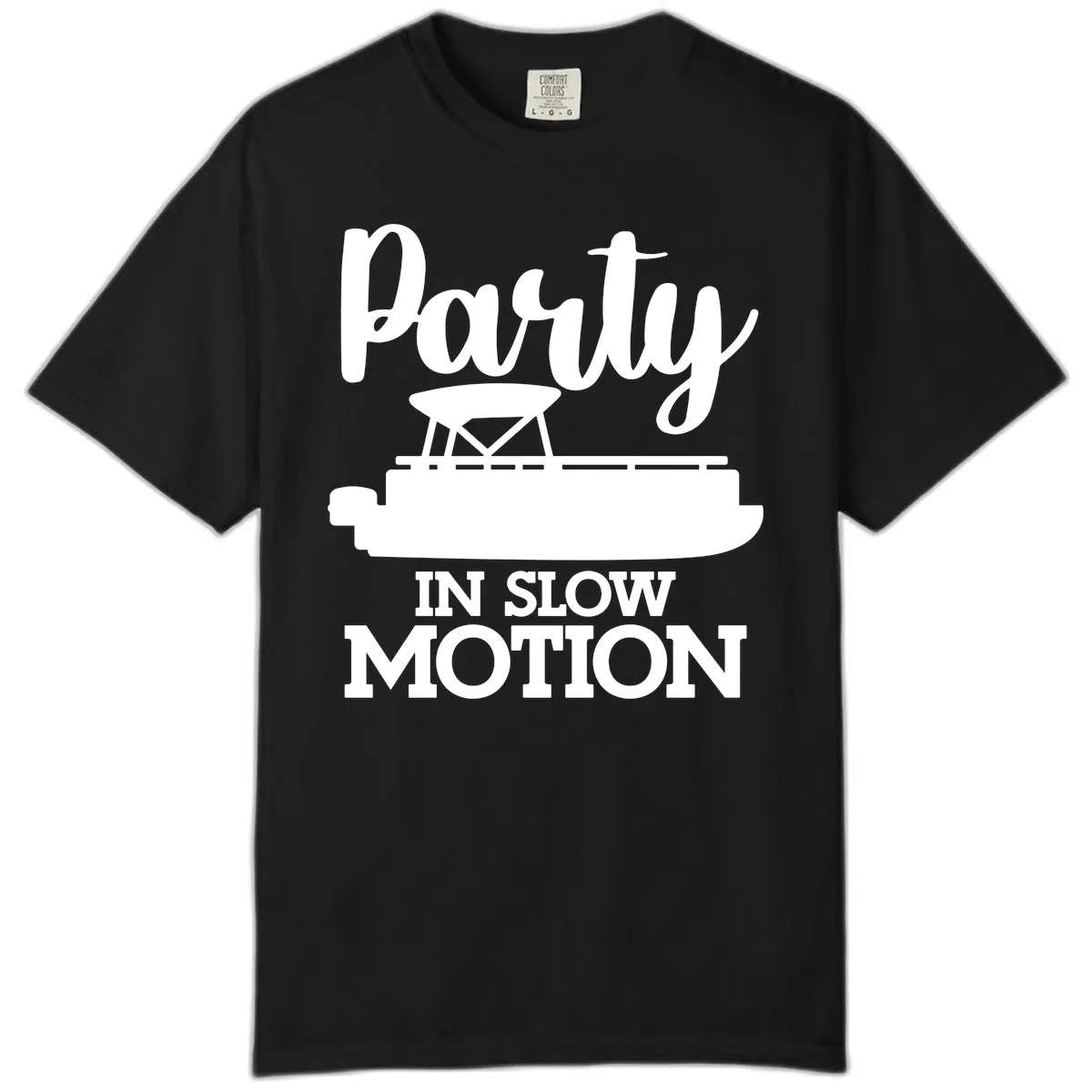 Party In Slow Motion Pontoon Life Comfort Color in Black
