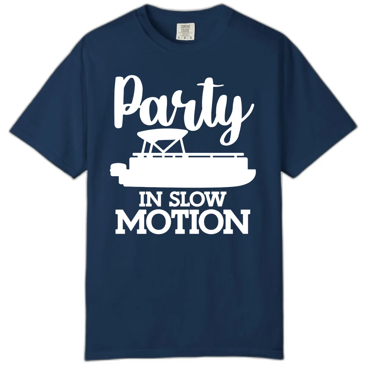 Party In Slow Motion Pontoon Life Comfort Color in Navy