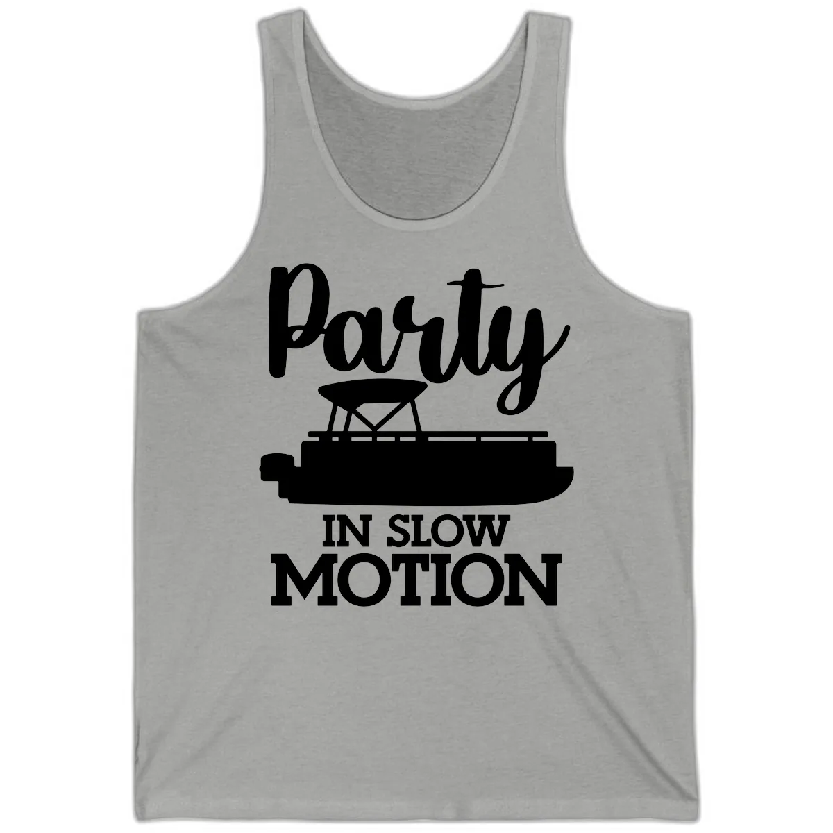 Party In Slow Motion Pontoon Life Tank in Athletic Heather