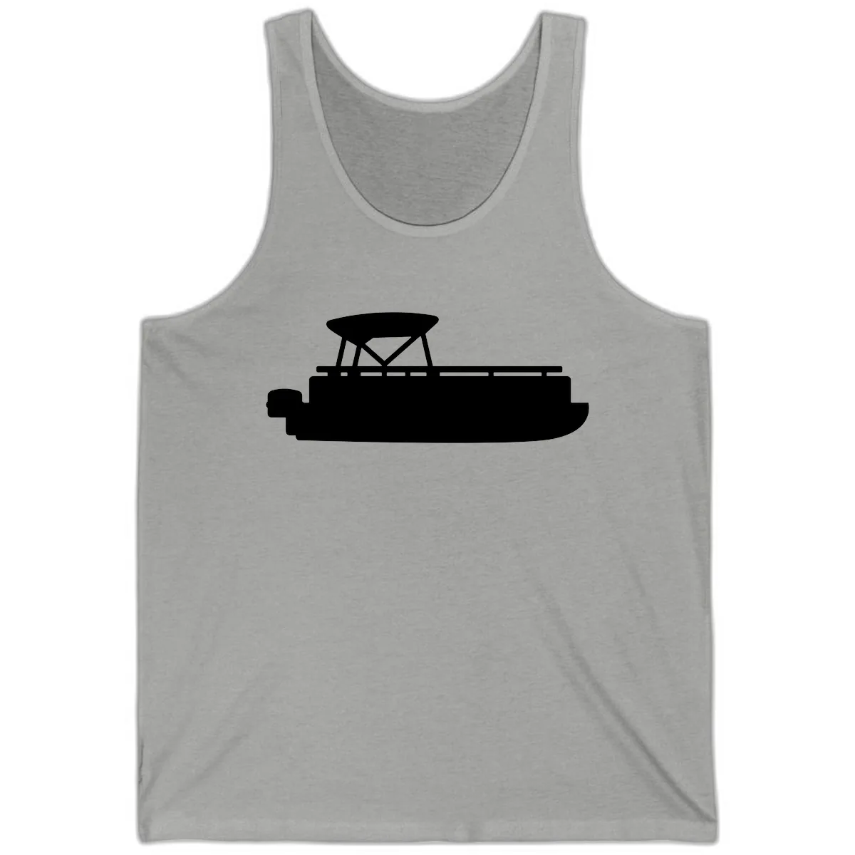 Pontoon Boat Silhouette Design Tank in Athletic Heather