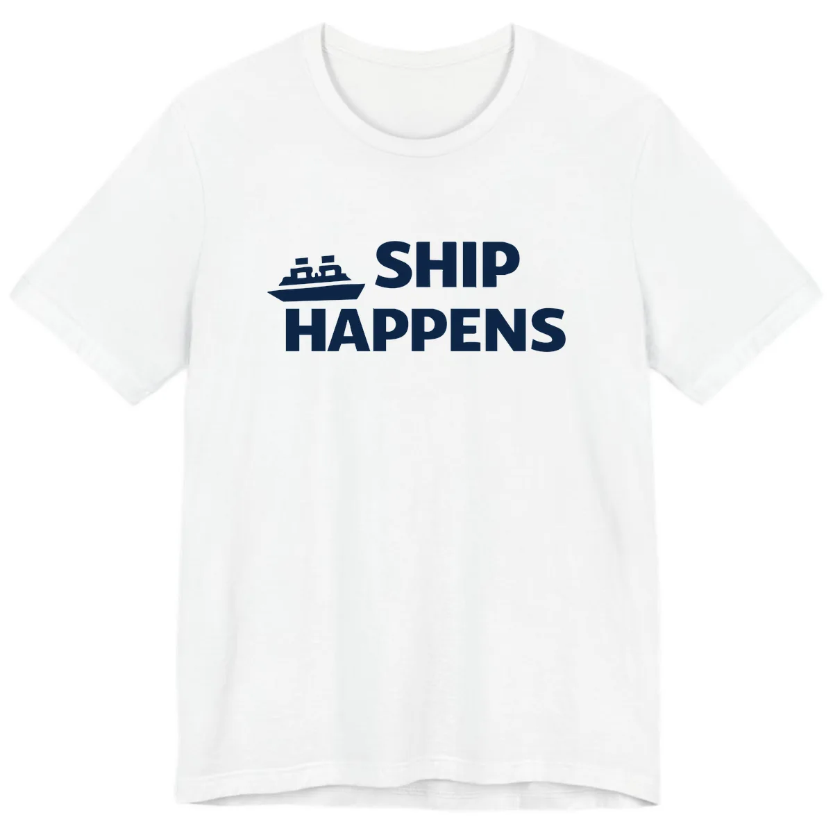 Ship Happens Nautical Humor Design Premium T-Shirt in White