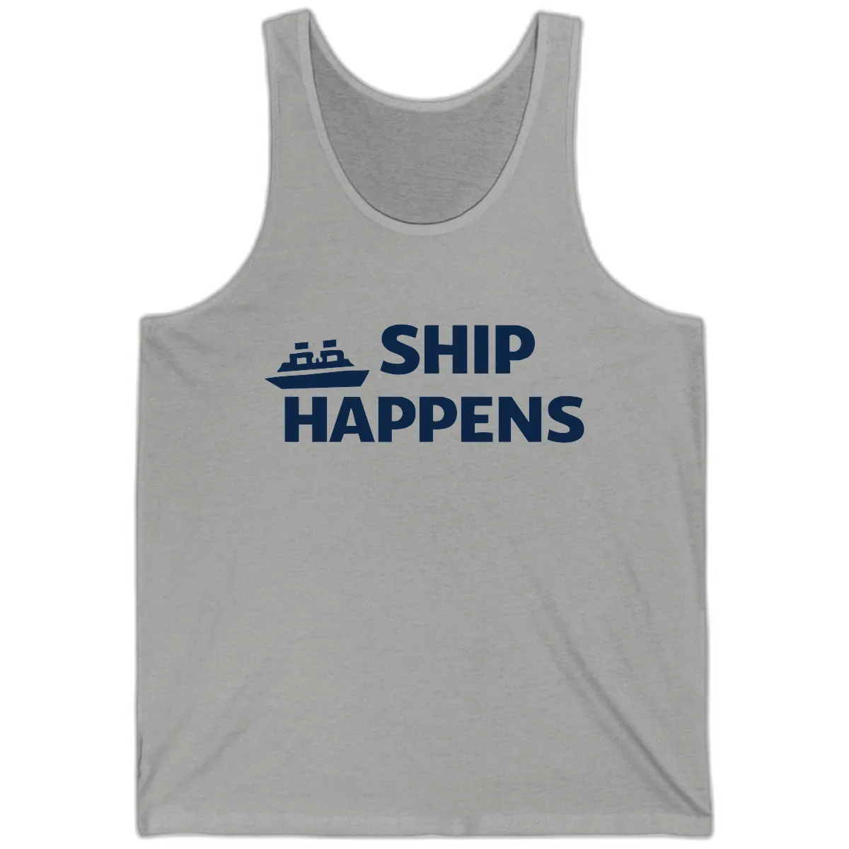 Ship Happens Nautical Humor Design Tank in Athletic Heather