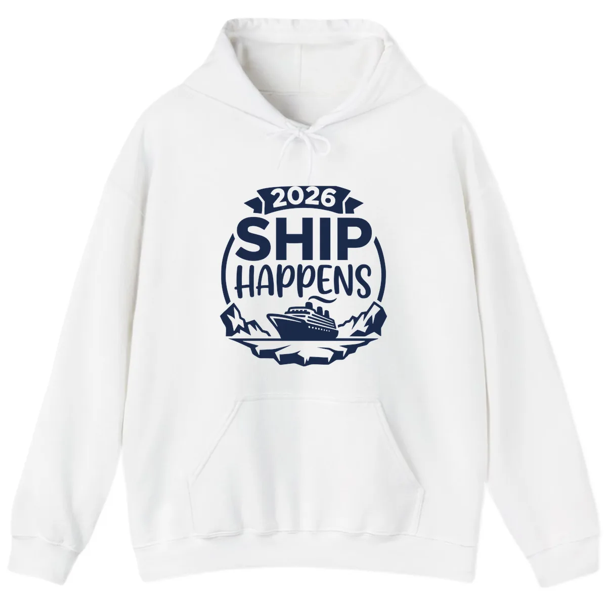 Ship Happens 2026 Hoodie in White