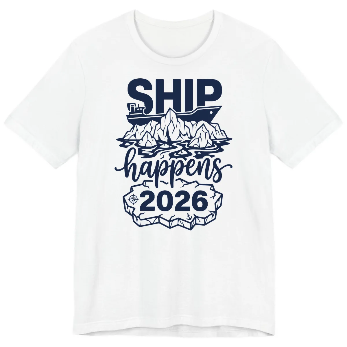 Ship Happens Glacier Humor Premium T-Shirt in White