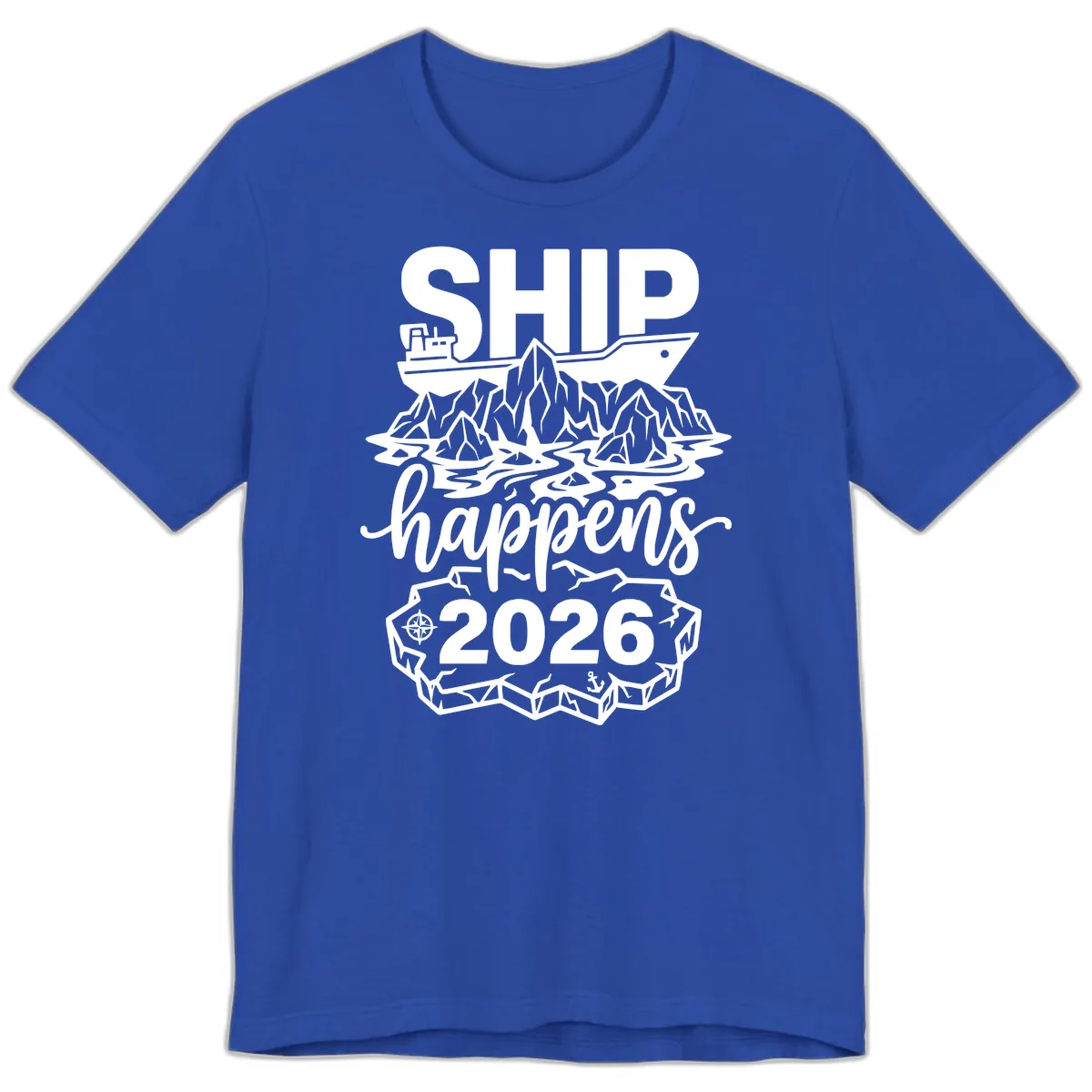 Ship Happens Glacier Humor Premium T-Shirt in True Royal