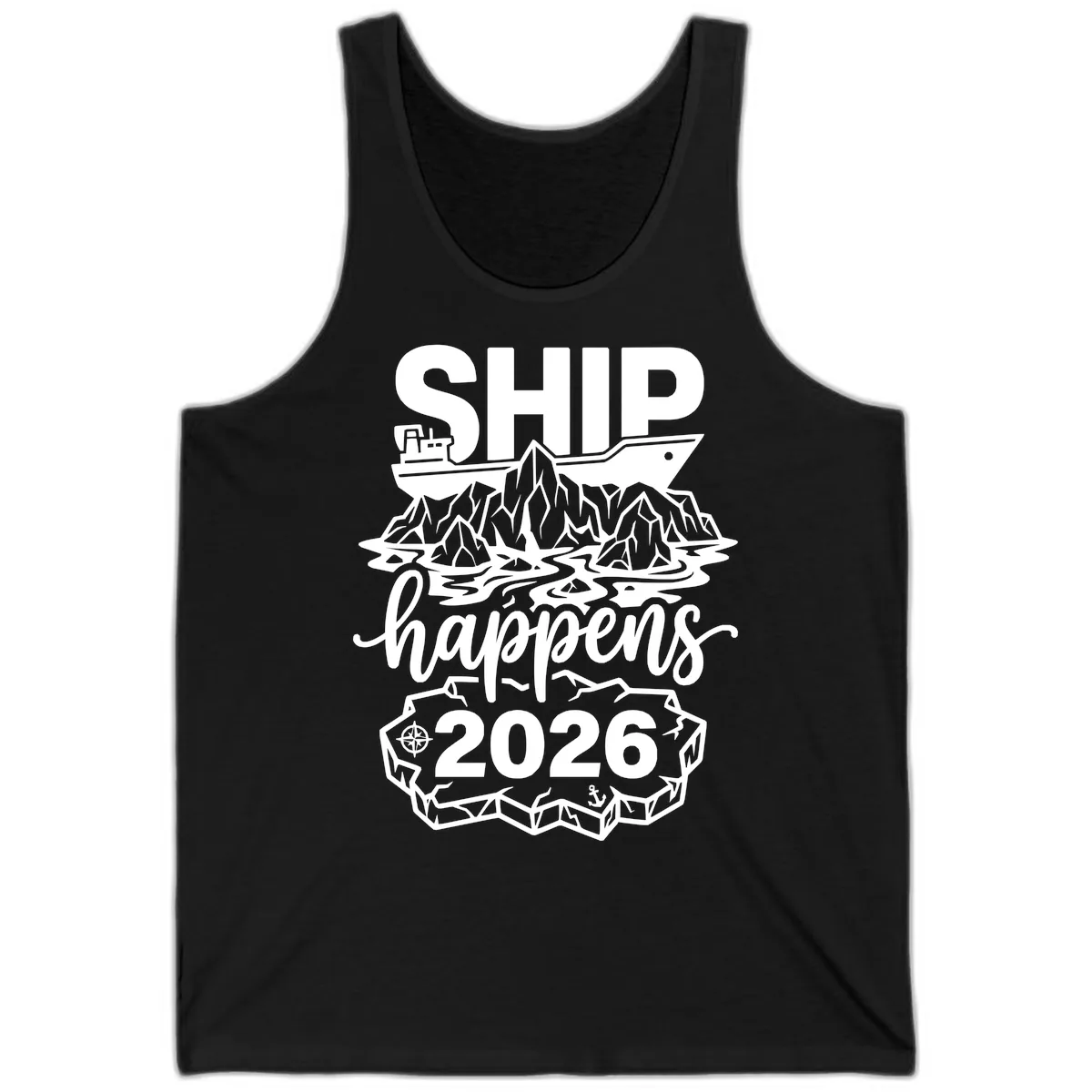 Ship Happens Glacier Humor Tank in Black