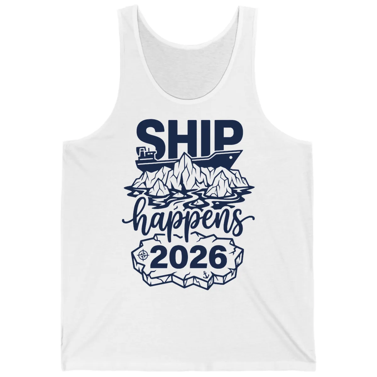 Ship Happens Glacier Humor Tank in White
